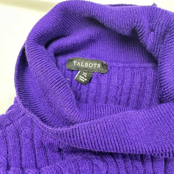 Talbots Vibrant Purple Knit Sweater - Picture 12 of 12